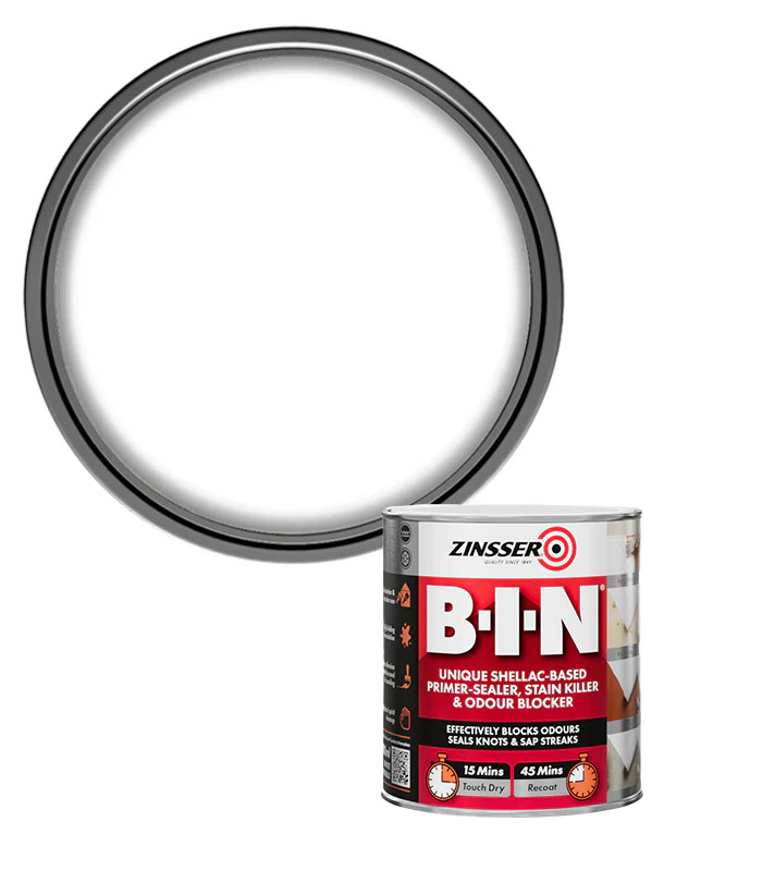 Zinsser BIN Shellac Based Primer Sealer® Stain Killer Interior Exterior 500ml