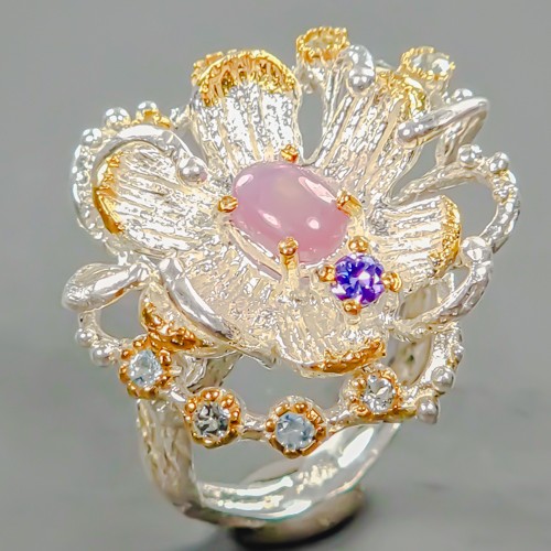 Schmuck Rubin Ring 925 Sterling Silber Größe 8 /R426350