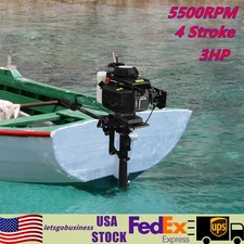 3HP 4 Stroke Outboard Motor Fishing Boat Engine Air Cooling For Outdoor CDI
