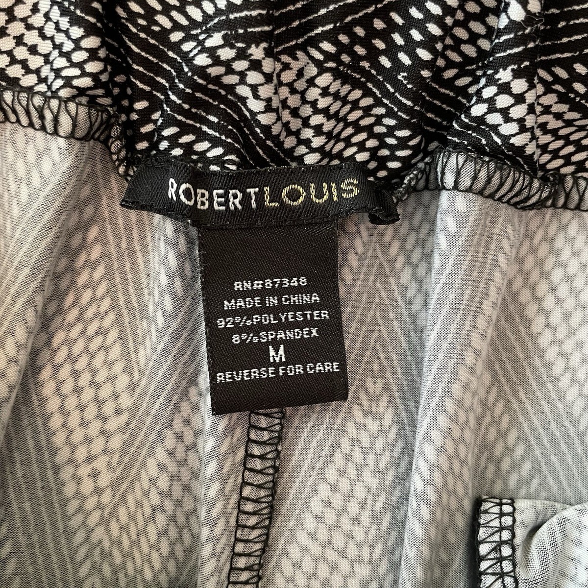 LOT-4 Robert Louis Sabina Lauren NY Collection Pants Medium Geometric Wide Leg View 6