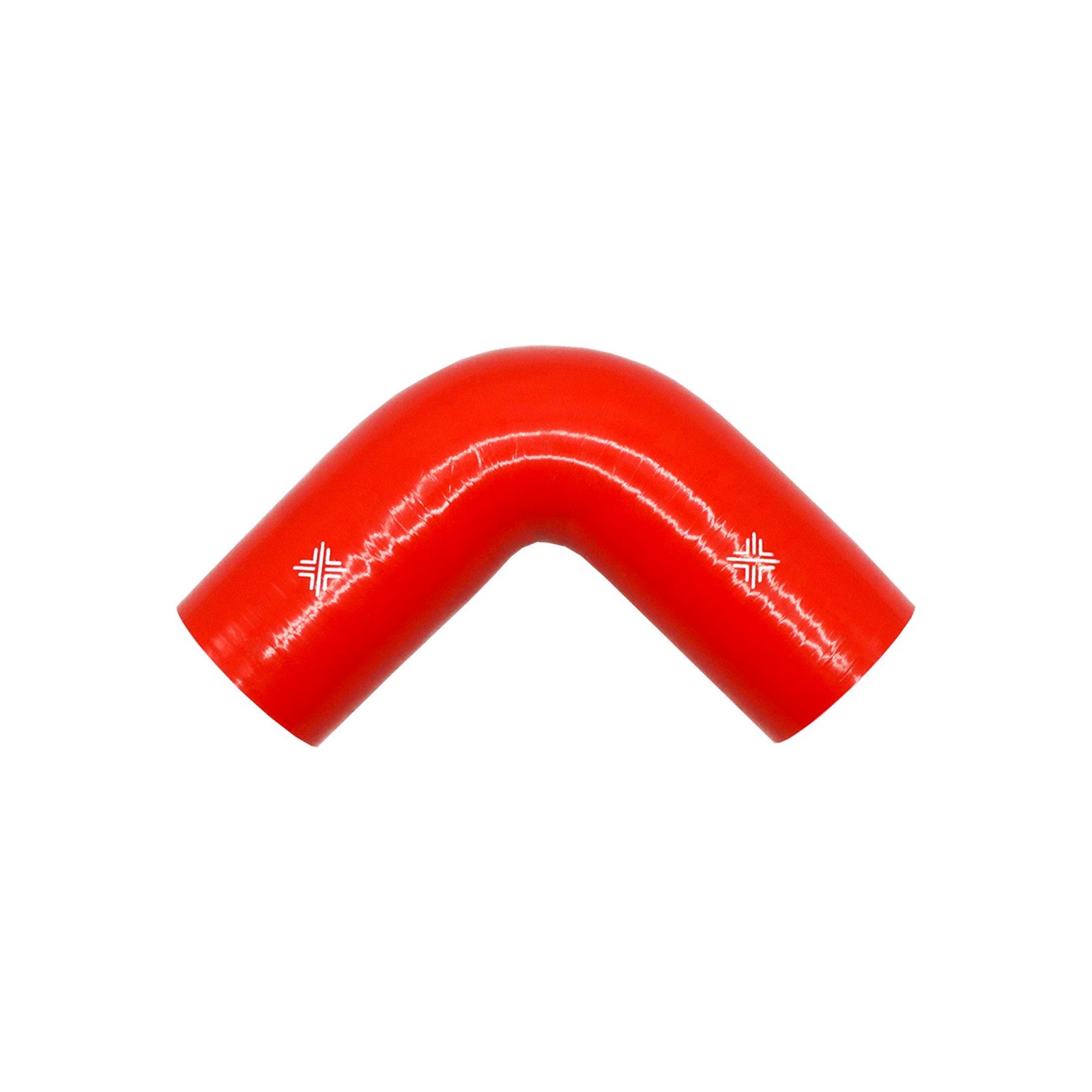Pipercross Silicone Hose 90 Degree Elbow Bend 63mm Bore 4-Ply 152mm Legs Red