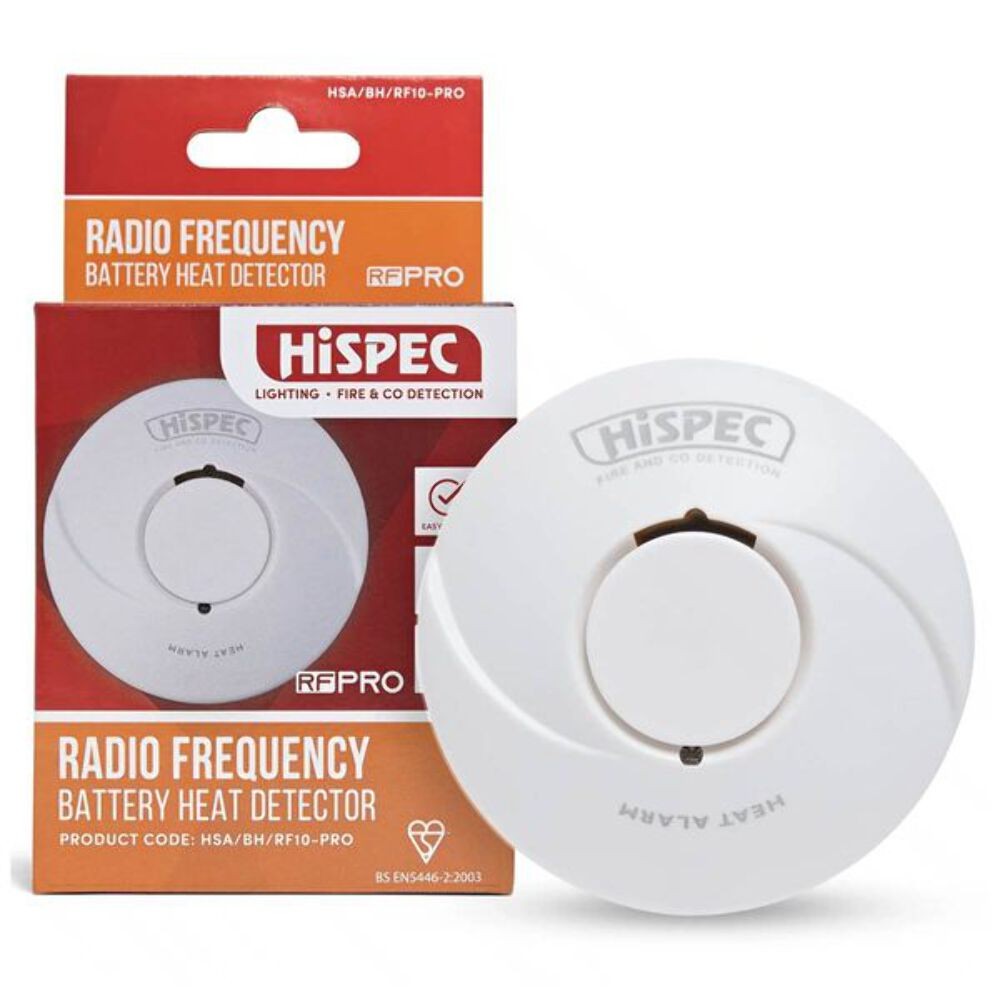 Radio Frequency 10yr Sealed Lithium Battery Heat Alarm
