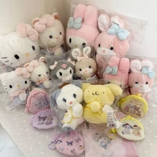 Sanrio Yoshitoku Plush Set Hello Kitty My Melody Pompompurin New 12pcs