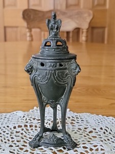 Antique French Renaissance Style Metal Beonze? Incense Burner -Read