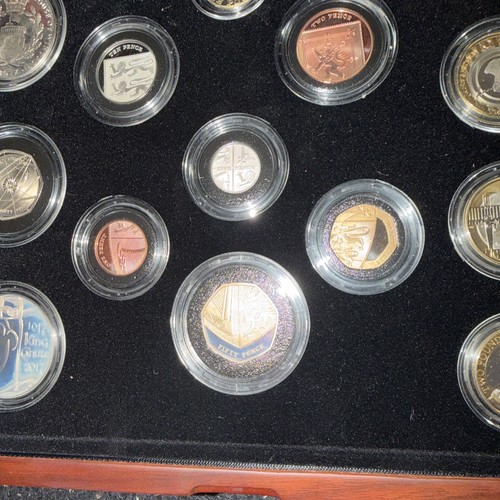 ROYAL MINT 2017 PREMIUM PROOF UNITED KINGDOM 13 COIN SET WOODEN BOX COA - Bild 4 von 23