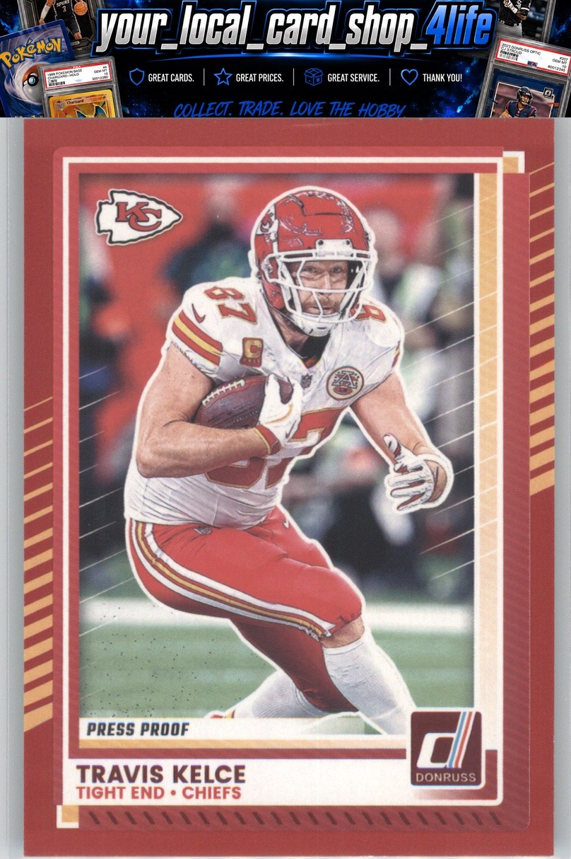 2025 Donruss Press Proofs Red #191 Travis Kelce Kansas City Chiefs