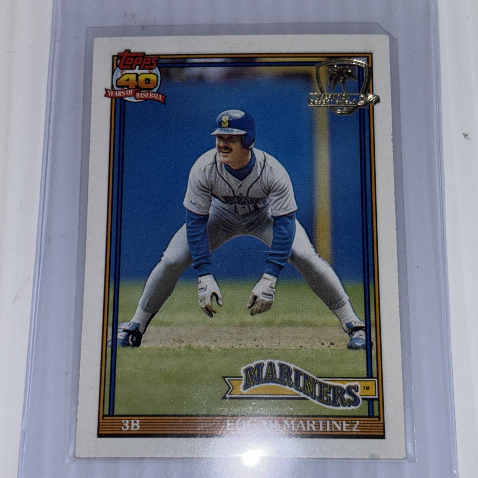 1991 TOPPS OPERATION DESERT SHIELD EDGAR MARTINEZ #607 SEATTLE MARINERS HOF