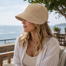 Damen-Sonnenhut mit breiter Krempe, faltbar, UV-Schutz, ideal f&uuml;r Strand Sommer