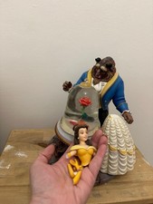 Disney Beauty and the Beast Musical Snow Globe Working Damaged Belle For Repair