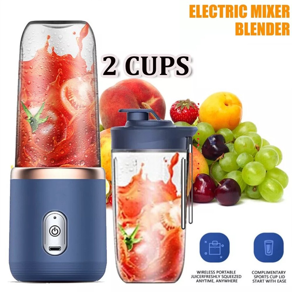 Compact Electric Blender with Six Stainless Steel Blades for Easy