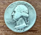 1948 P Washington Quarter 5.63 Grams Silver