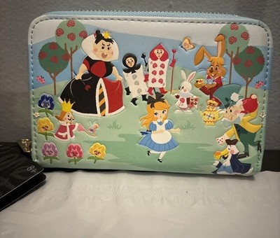 Loungefly Disney Alice in Wonderland Chibi Characters Zipper Wallet Exclusive