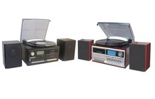 TechPlay ODC128BT Wood Stereo Record Player Turntable Bluetooth CD Cassette