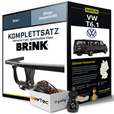 Für VW T6.1 California Camper Anhängerkupplung starr +eSatz 7pol 10.19- AHK