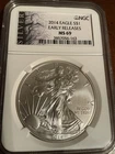 2014 american silver eagle NGC MS69