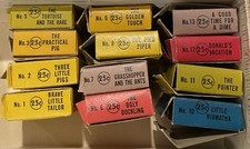 Vintage Walt Disney Lot of 12 Full Color Film Strips 1950's Craftsmen Guild Used