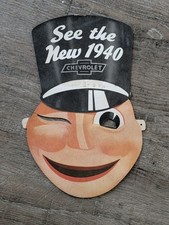 1940 Chevrolet Car Truck Dealer Promotional Advertising Halloween Mask Sign