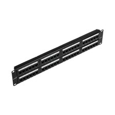 Cat6 UTP Unshielded RJ45 Ethernet Network 2U Patch Panel 48-port 19'' Rack Mount