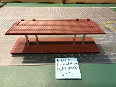 K-Line O Train ARA-327-31 LIGHTED Station Platform 13'' Long LIGHTS WORK Lot C