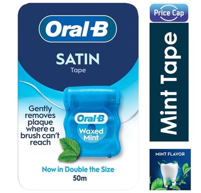24 x Oral B Satin Tape Mint 50m | Mint Dental Tape | Comfort Grip