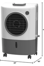 Portable Swamp Coolers - 1300 CFM MC18M Evaporative Air Cooler with 2-Speed Fan