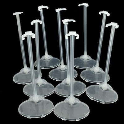 Qlychee 10pcs Transparent Stand Support for Dolls 8.5 inches,