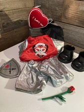 Build A Bear Workshop Night & Shining Armor Outfit Valentines T Shirt Shorts &&