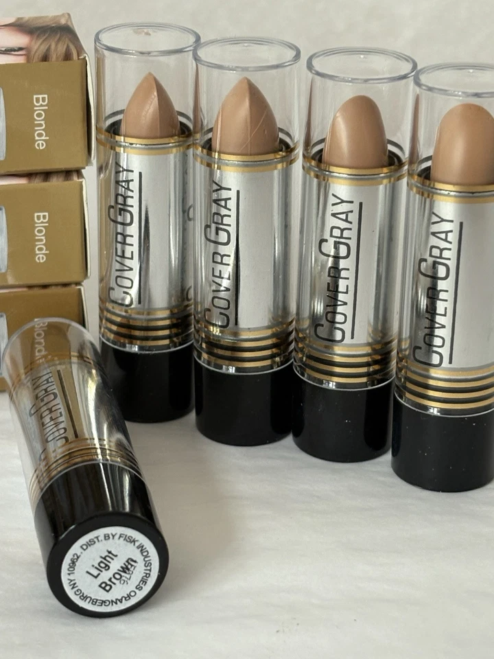 Nuevo PACK DE 6 PALITOS de retoque para cubrir tu raíz gris rubio marrón claro Foto 3 de 3