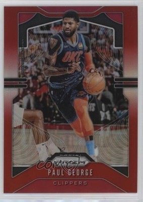 2019-20 Panini Prizm Red Prizm 62/299 Paul George #185 u0u