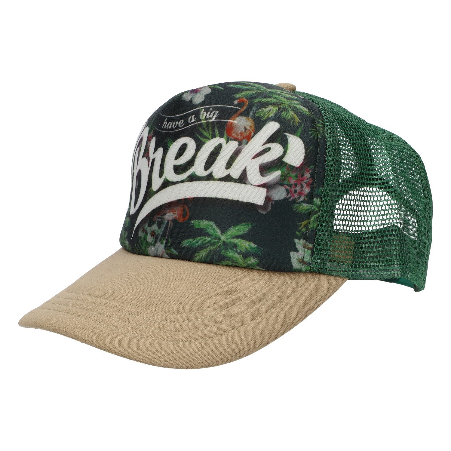 KitKat Süßigkeiten Baseballcap Kappe Trucker Cap Basecap Mütze grün