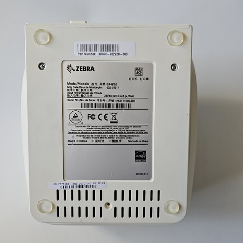 Zebra GK420d Alimentatore stampante termica etichette rete cavo USB 4x6" etichette 87 - Foto 7 di 7