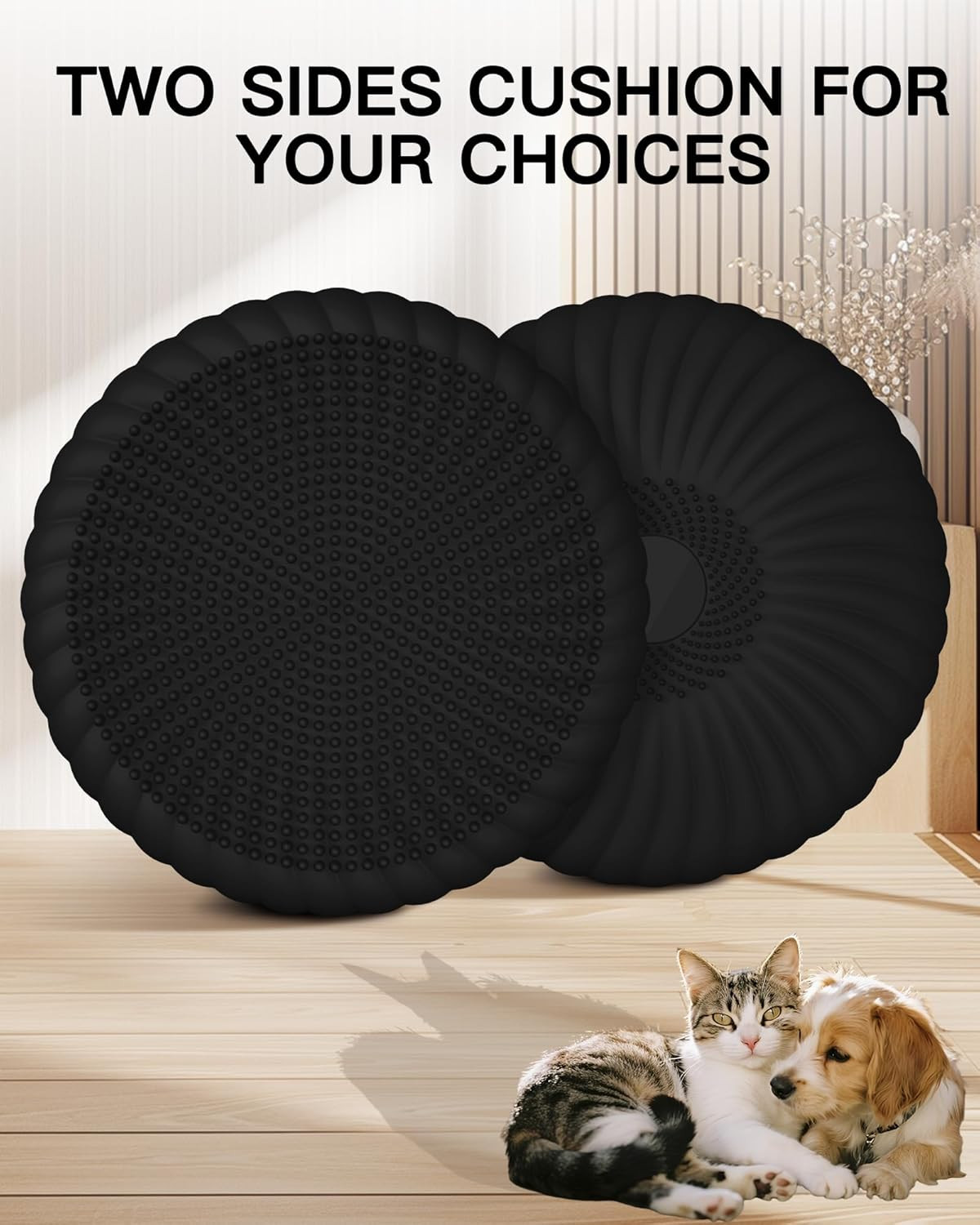 Wobble Cushion with Inflation Pump - Wobble Disk Balance Disc Wiggle Seat for Se thumbnail 2