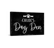 Personalized Dog Den Sign  Custom Dog Name Wall Decor  Pet Room Sign for Home