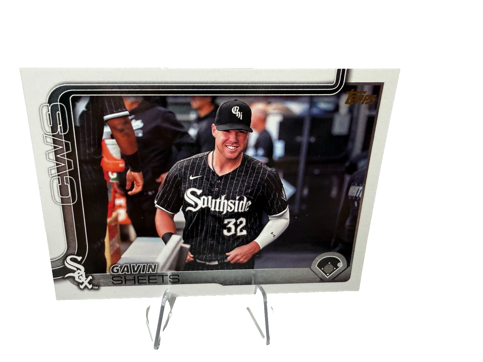 Gavin Sheets 2025 Topps Series 1 Golden Mirror Image Variation #95 White Sox