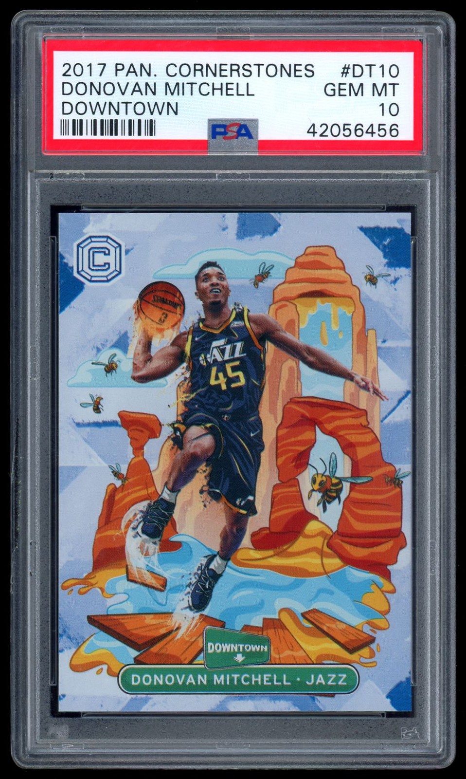 2017-18 Panini Cornerstones Donovan Mitchell Rookie PSA 10 Downtown
