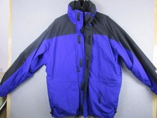 Vintage Mountain Tek Ski Jacket Mens Large Blue Black Full Zip MT2000 90s