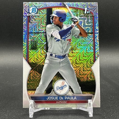 #ad Josue De Paula 2023 Bowman 1st Mega Mojo Refractor Los Angeles Dodgers BCP 111 $5.99