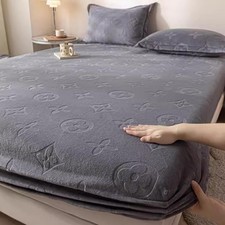 Velvet Plush Flannel Sheet Set - Queen Size 4-Piece , 14 Inch Deep Pocket