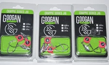 3 packs googan squad crappie underspin jig 1/4oz pink 1/0 sickle hook