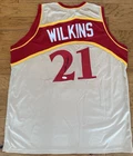 Dominique Wilkins Signed Hawks Tan Basketball Jersey #21, JSA cerified