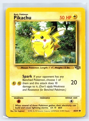 Pikachu Jungle JU 60/64 Unlimited HP Ken Sugimori | eBay