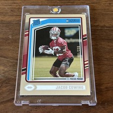 2024 Donruss Jacob Cowing Rated Rookie PRESS PROOF Numbered  /100
