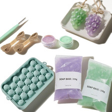 DIY Grape Soap Making Kit for Beginners, Complete Handmade Craft Set with Molds,