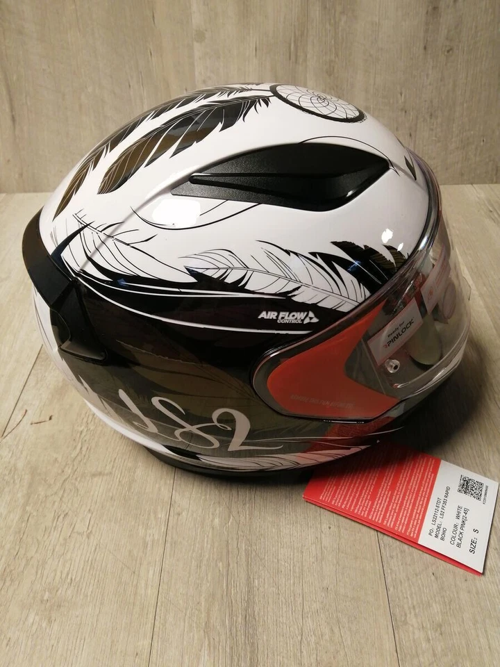 Motorradhelm LS2, Integraler Motorradhelm Rapid Boho White Black Pink, S - Bild 2 von 4
