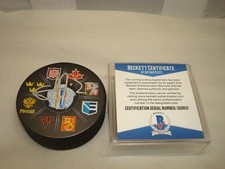 Joonas Donskoi Signed 2016 World Cup Hockey Puck Autographed Beckett BAS COA 1A