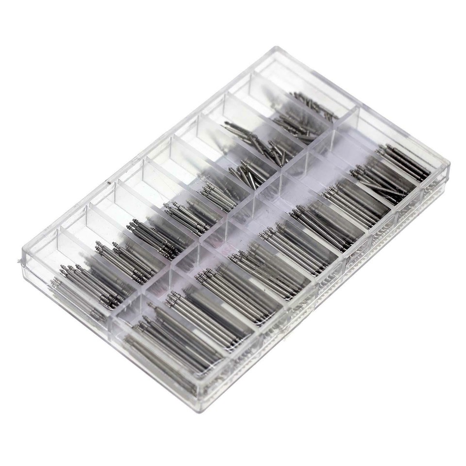 Watchmaker Spring Set 360pcs Watchmaker Watch Band Spring Bars Strap Link Pins Steel Repair ...
