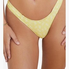 New Women's House of CB Beautiful Yellow Floral Print Swim Bottom XS & S