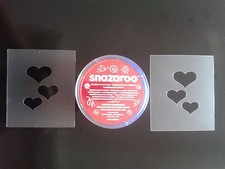 red hearts face painting set  reusable many times craft love Valentines