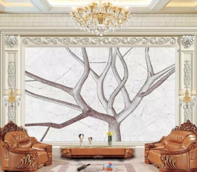 3D Sketch Branches ZHUA15397 Wallpaper Wall Murals Removable Self-adhesive Amy