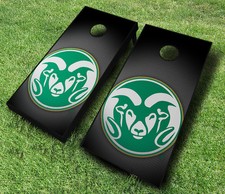 COLORADO STATE RAMS "Slanted" CORNHOLE WRAPS BOARD SET 8 ACA Regulation Bags